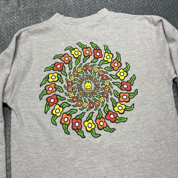 Spitfire Other - Spitfire The End Sweatshirt Adult Medium Y2K ‎ Floral Logo Screen Print Gray